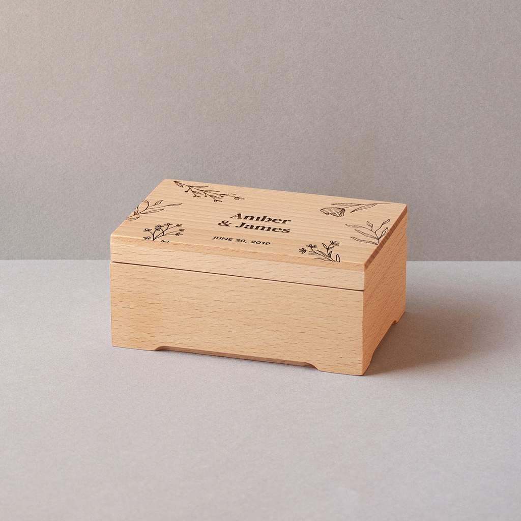 Beech wood music box Austen